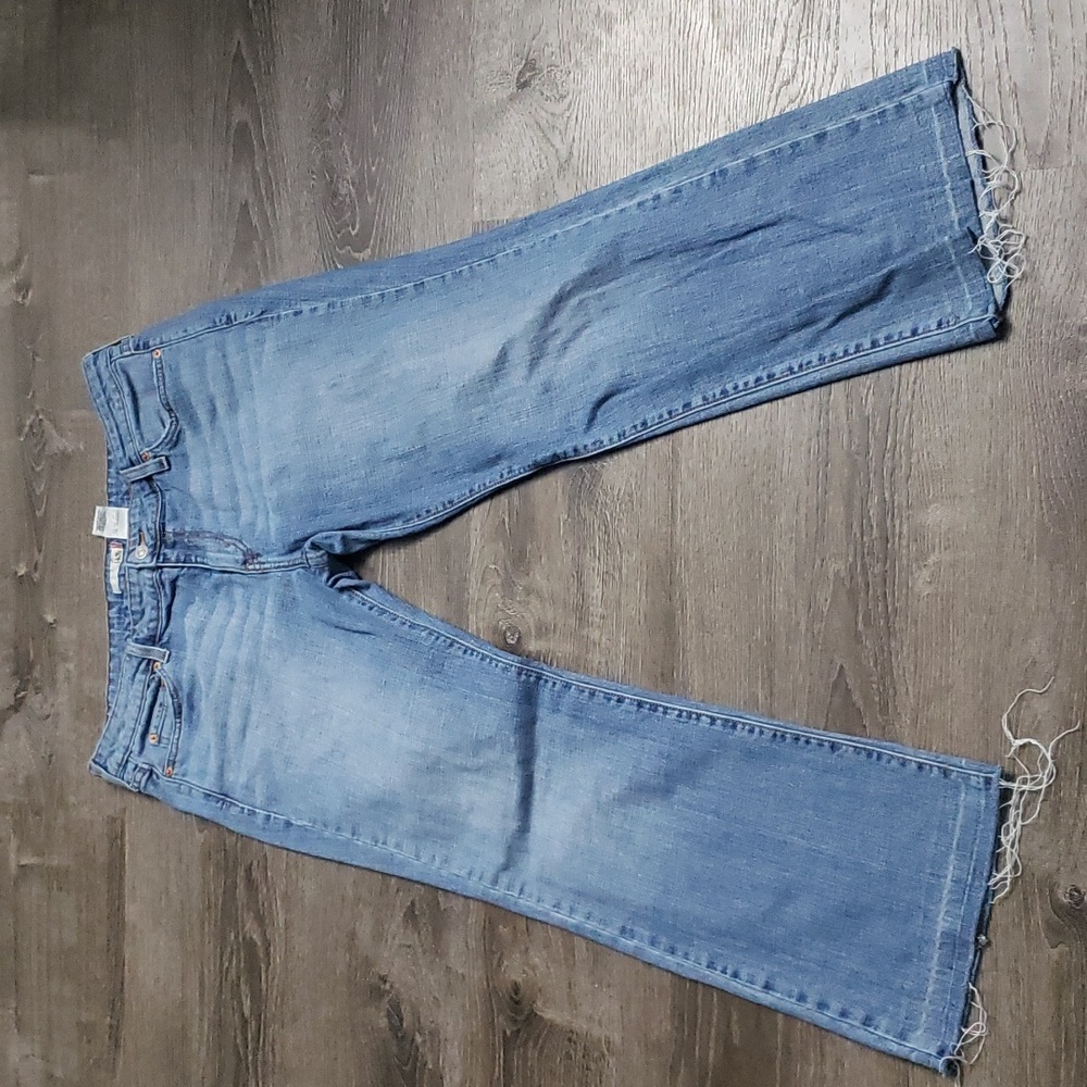 Levis 545 Low Bootcut Crop Jeans with Released Raw Hem Sz 16